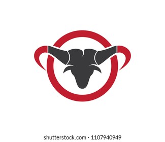 Bull horn logo and symbols template icons app
