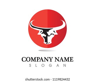 Bull horn logo and symbols template icons app
