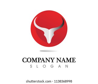 Bull horn logo and symbols template icons app
