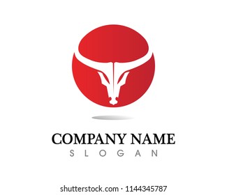 Bull horn logo and symbols template icons app
