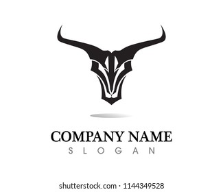 Bull horn logo and symbols template icons app
