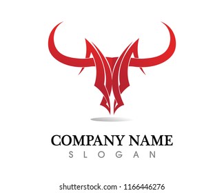 Bull horn logo and symbols template icons app
