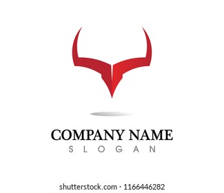 Bull horn logo and symbols template icons app
