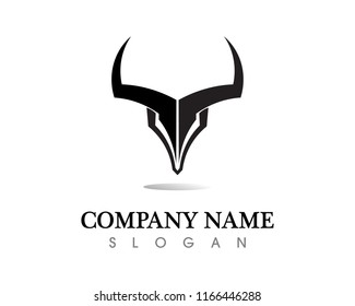 Bull horn logo and symbols template icons app

