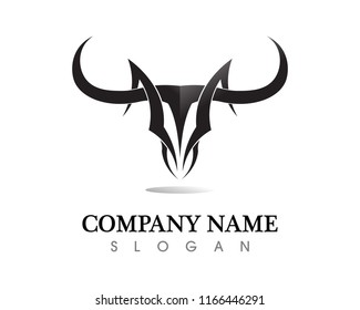 Bull horn logo and symbols template icons app
