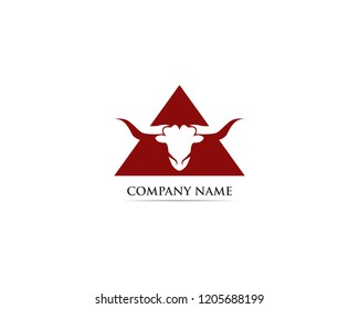 Bull horn logo and symbols template icons app
