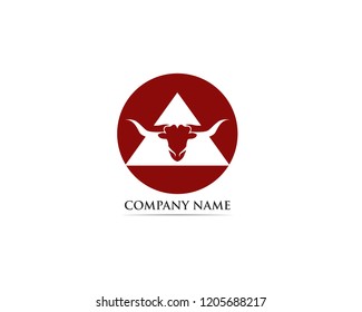 Bull horn logo and symbols template icons app
