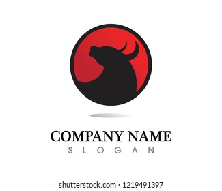 Bull horn logo and symbols template icons app
