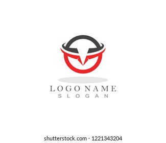Bull horn logo and symbols template icons