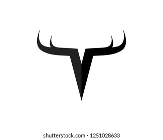 Bull horn logo and symbols template icons app
