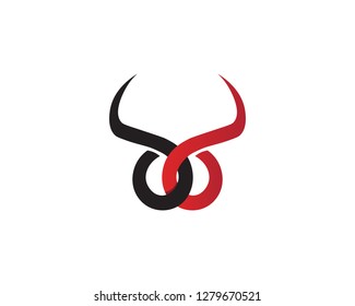 Bull horn logo and symbols template icons app
