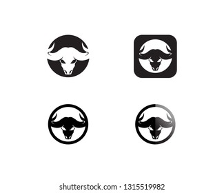 Bull horn logo and symbols template icons app
