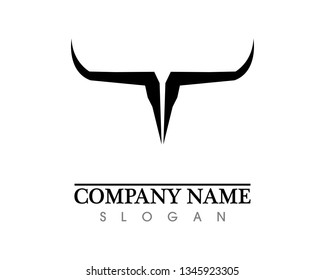 Bull horn logo and symbols template icons app
