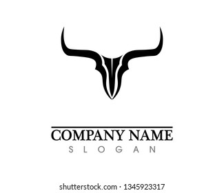 Bull horn logo and symbols template icons app
