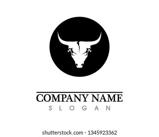 Bull horn logo and symbols template icons app
