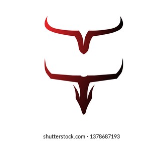 Bull horn logo and symbols template icons app

