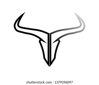 Bull horn logo and symbols template icons app

