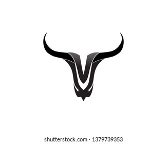 Bull horn logo and symbols template icons app
