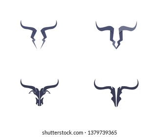 Bull horn logo and symbols template icons app
