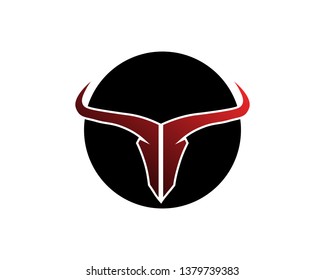 Bull horn logo and symbols template icons app
