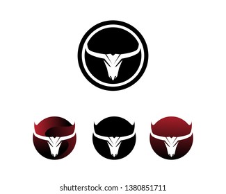 Bull horn logo and symbols template icons app
