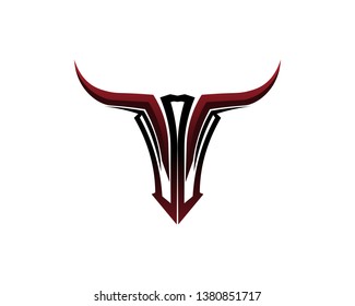 Bull horn logo and symbols template icons app
