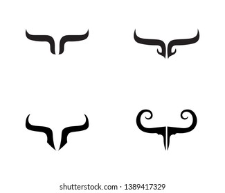 Bull horn logo and symbols template icons app
