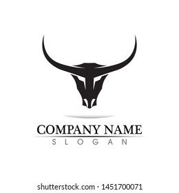 Bull horn logo and symbols template icons app
