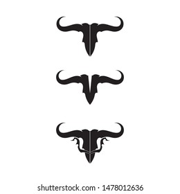 Bull horn logo and symbols template icons app
