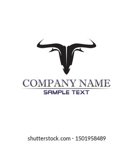 Bull horn logo and symbols template icons app
