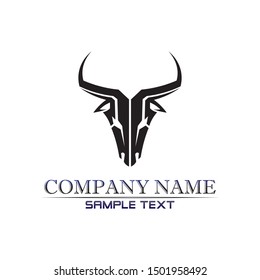 Bull horn logo and symbols template icons app
