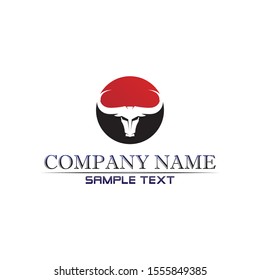 Bull horn logo and symbols template icons app