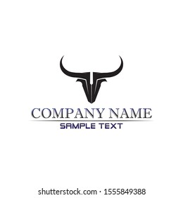 Bull horn logo and symbols template icons app