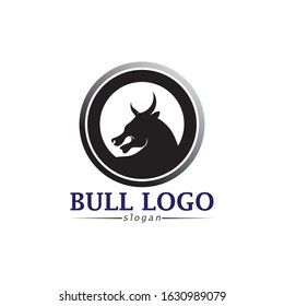 Bull horn logo and symbols template icons app
