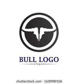 Bull horn logo and symbols template icons app