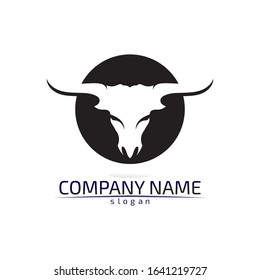 Bull horn logo and symbols template icons app