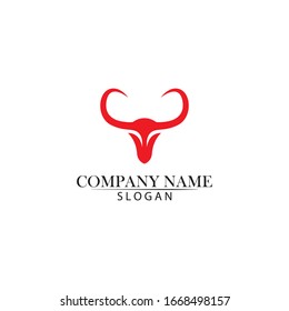Bull horn logo and symbols template icons app