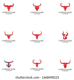 Bull horn logo and symbols template icons app