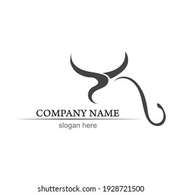 Bull horn logo and symbols template icons app