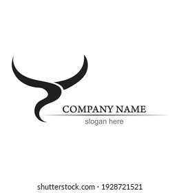 Bull horn logo and symbols template icons app