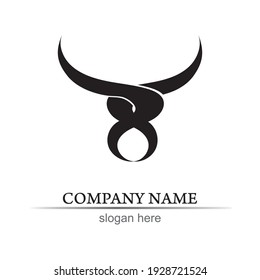 Bull horn logo and symbols template icons app