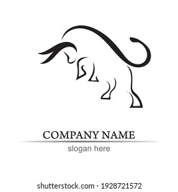 Bull horn logo and symbols template icons app