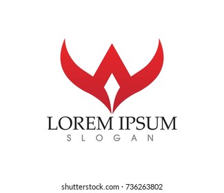Bull horn logo and symbols template icons app
