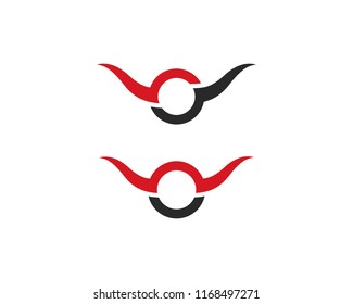 Bull Horn Logo Template vector icon illustration