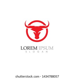 Bull horn  Logo Template vector icon illustration design