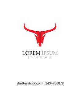 Bull horn  Logo Template vector icon illustration design