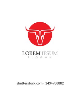 Bull horn  Logo Template vector icon illustration design