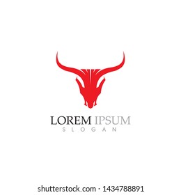 Bull horn  Logo Template vector icon illustration design