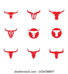 Bull horn  Logo Template vector icon illustration design