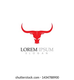 Bull horn  Logo Template vector icon illustration design